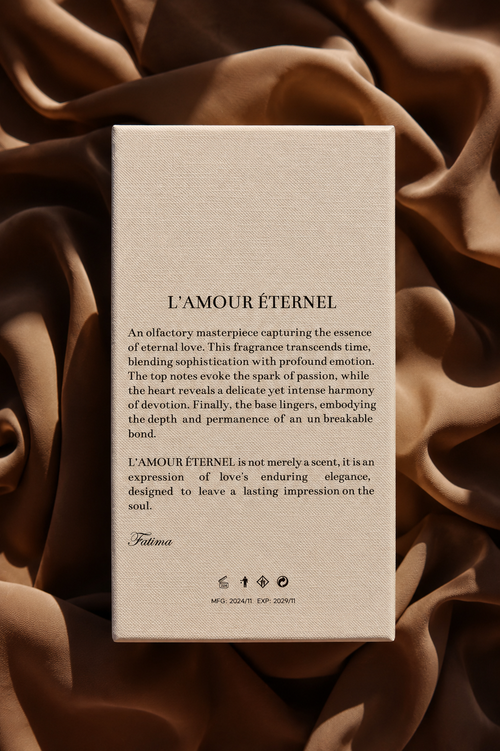 L'AMOUR ÉTERNEL By Fatima – box back with description